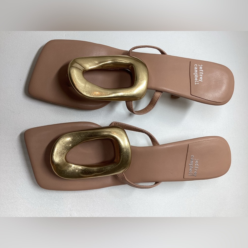 Jeffrey Campbell Linq Up 60mm leather heeled sandals - Picture 3 of 14
